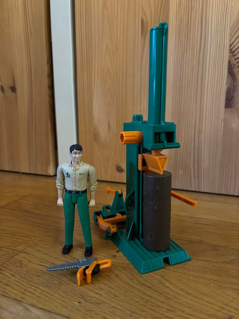 Brüder speelset met houthakker en houtklover, Ophalen of Verzenden, Gebruikt