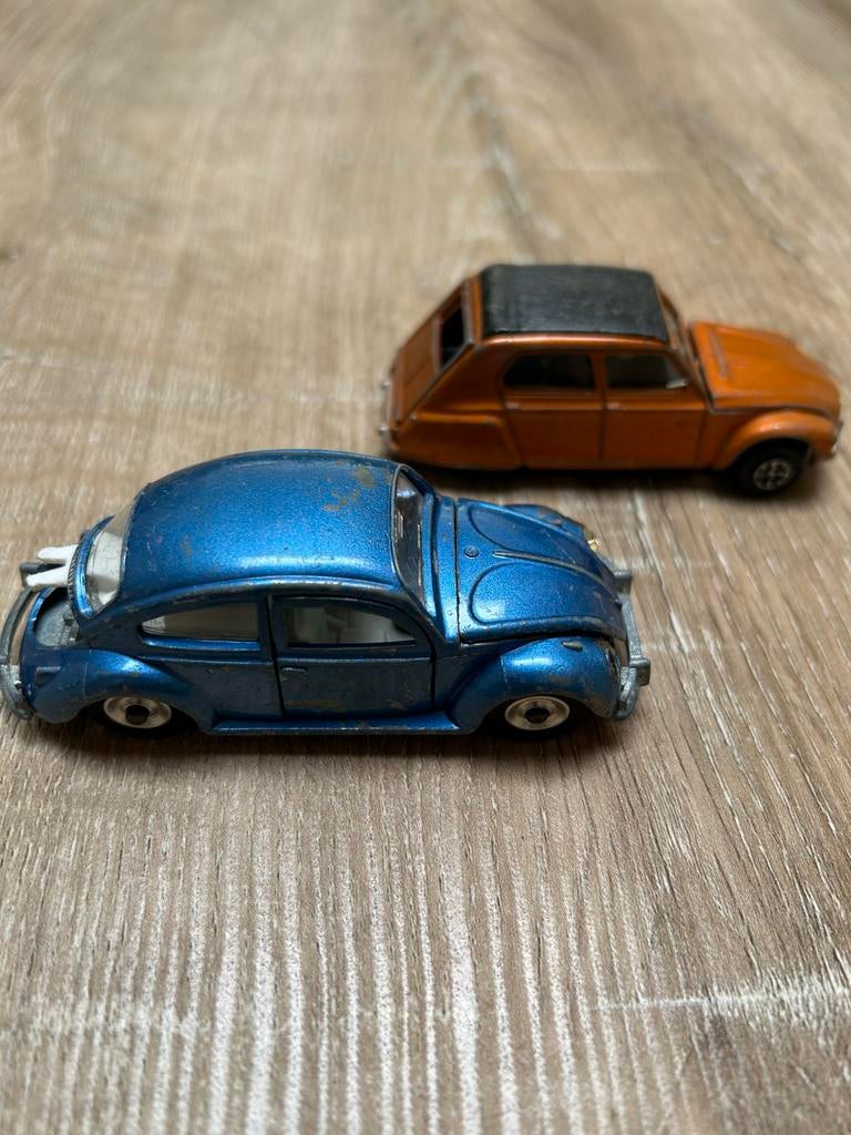 Dinky Toys Volkswagen Kever en Citroën Dyane, Gebruikt, 1:50 of kleiner, Auto, Ophalen
