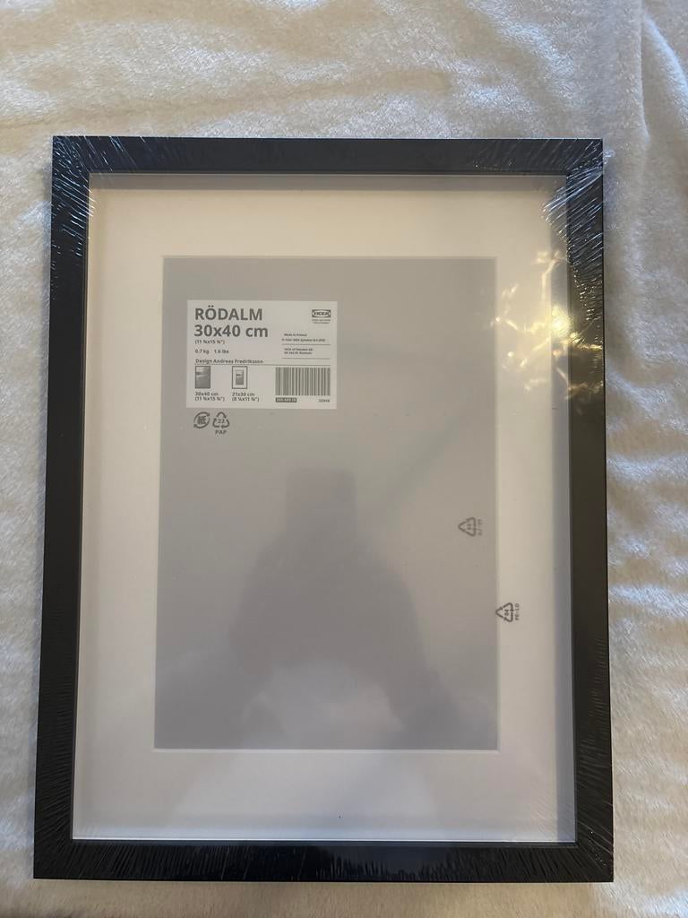 IKEA RÖDALM fotolijst 30x40 cm, zwart 2 stuks nieuw, Ophalen, Nieuw, Hout, Minder dan 50 cm