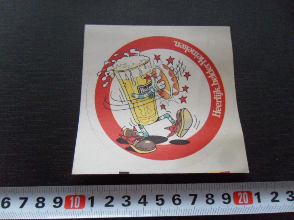 sticker strip Heerlijk, helder HEINEKEN  bier pils, Ophalen, Zo goed als nieuw