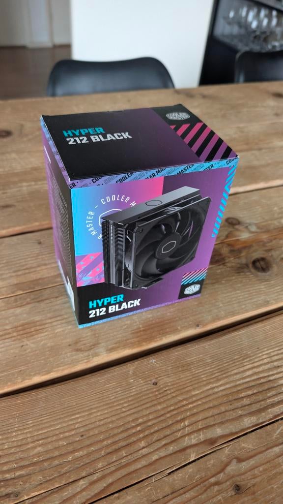 Cooler Master Hyper 212 Black CPU Koeler, Computers en Software, Computerkoelers, Ophalen of Verzenden, Zo goed als nieuw, Luchtkoeling