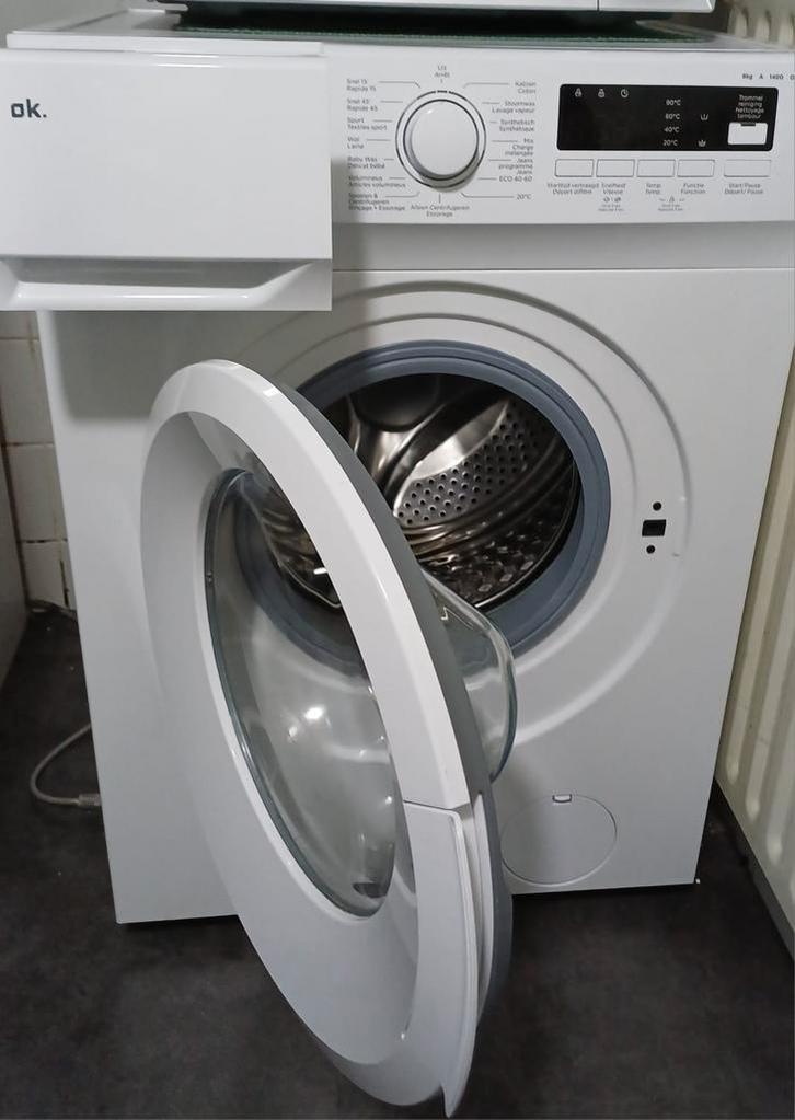 OK OWM 8126 A wasmachine in nieuw staat, Witgoed en Apparatuur, Wasmachines, 85 tot 90 cm, 1200 tot 1600 toeren, Ophalen