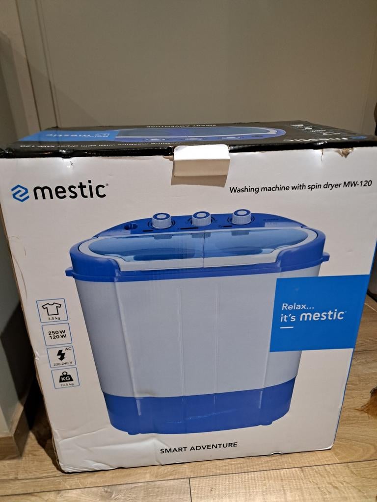 Mestic camping wasmachine met centrifuge MW-120, Witgoed en Apparatuur, Minder dan 1200 toeren, Minder dan 85 cm, Minder dan 4 kg