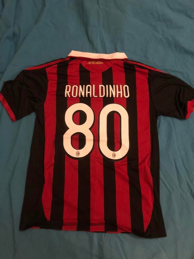Ronaldinho AC Milan Retro voetbalshirt maat L, Ophalen of Verzenden, Zo goed als nieuw, Shirt