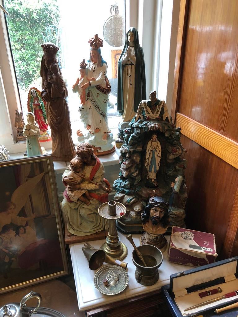 Collectie beelden brocante 83, Antiek en Kunst, Antiek | Religie, Ophalen of Verzenden