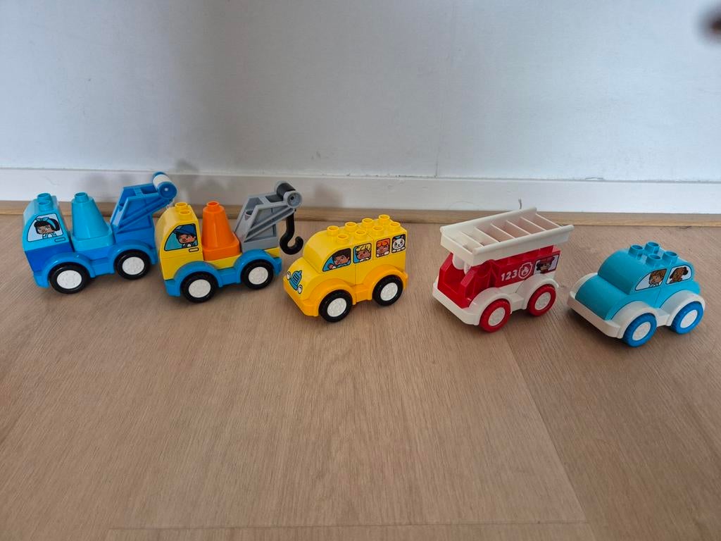 Lego Duplo Voertuigen Set - Brandweer, Bus, Sleepwagen, Ophalen, Gebruikt