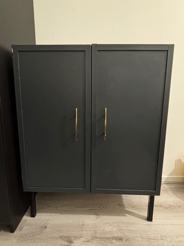 grijze kast kallax 2x, Ophalen, Gebruikt, 50 tot 100 cm, Minder dan 100 cm