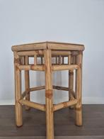 Bamboe Kruk / Bijzettafel | Natuurlijke Look | Vintage, Gebruikt, Onbekend, Ophalen of Verzenden, Onbekend