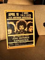 Ingelijste poster Jimi Hendrix Experience optreden, Verzamelen, Posters, Ophalen, Rechthoekig Staand, Met lijst, Zo goed als nieuw