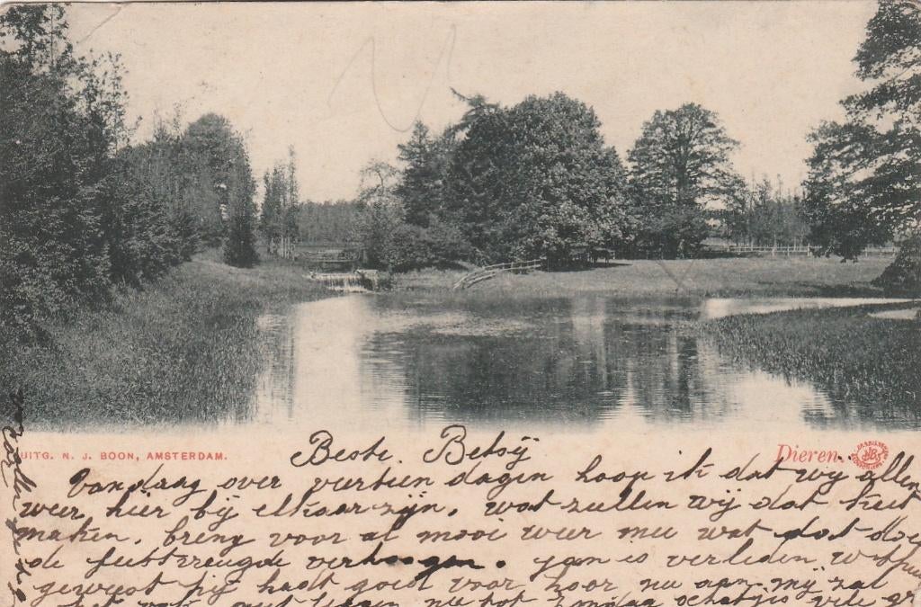 dieren- vijver geldersche toren 1903, Ophalen of Verzenden, Voor 1920, Gelderland