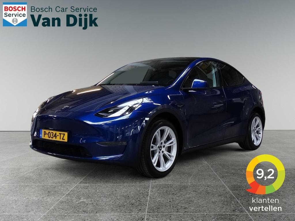 Tesla Model Y Long Range AWD 75 kWh SOH 92.1%, Auto's, Tesla, Automaat, Gebruikt, Zwart, Blauw