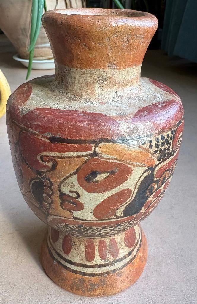 Mooie Maya krijgersvaas (replica), Ophalen of Verzenden