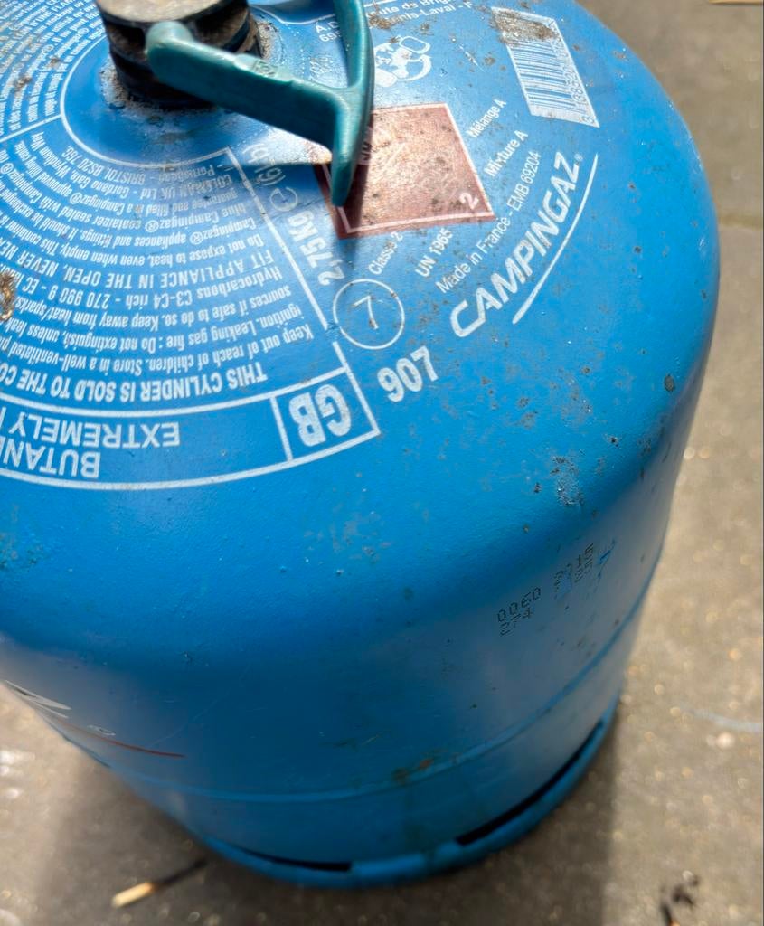Campingaz gasfles 907, Caravans en Kamperen, Kampeeraccessoires, Ophalen of Verzenden, Gebruikt