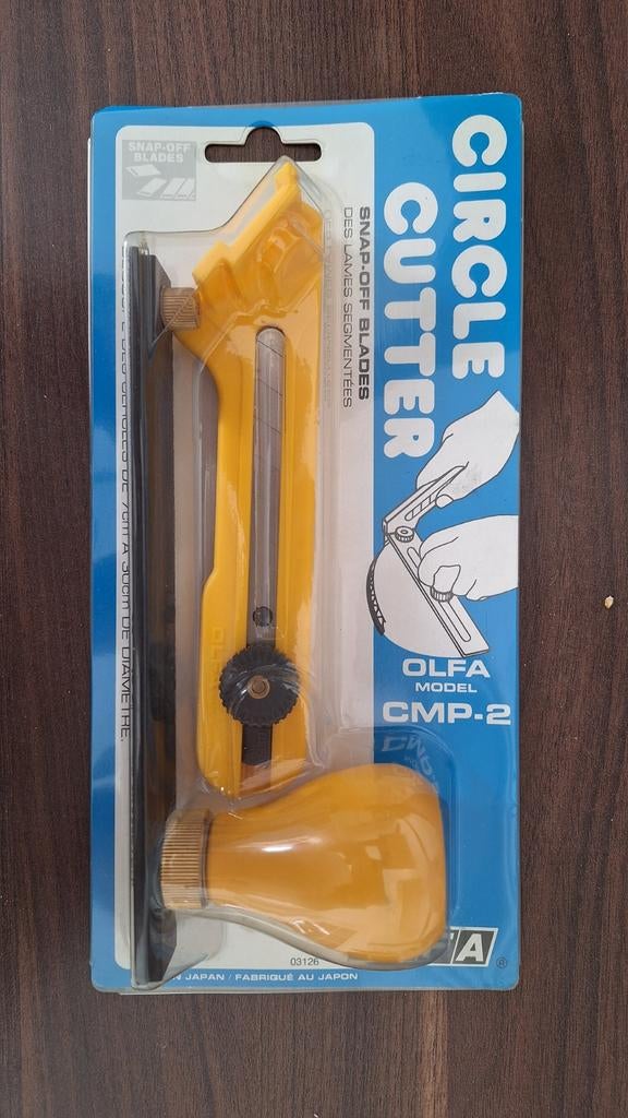 OLFA Cirkelsnijder CMP-2, Geschikt voor snijden, Geel, Gereedschap of Toebehoren, Nieuw