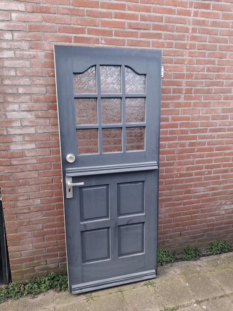 88x212cm hoog borsthoogte 128cm naar binnen draaiende deur, Ophalen, 80 tot 100 cm, Buitendeur, 200 tot 215 cm