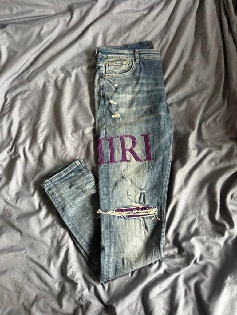 Amiri Jeans Maat M - Stijlvolle Designer Denim, Ophalen of Verzenden, Nieuw, Blauw, W36 - W38 (confectie 52/54)