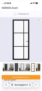 NDB906 svedex glasdeur zwart opdekdeur NIEUW, 215 cm of meer, Binnendeur, Nieuw, Ophalen of Verzenden