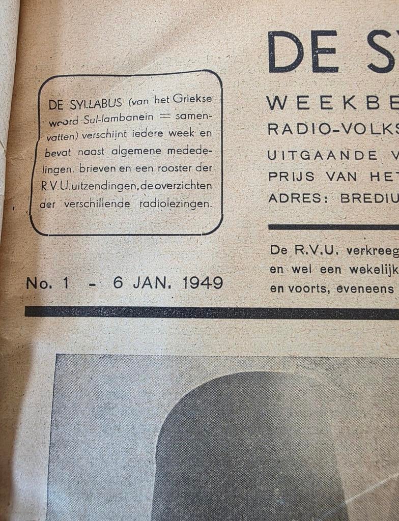 De Syllabus RVU - 52 weekberichten - jaargang 1949, Ophalen of Verzenden, Gelezen