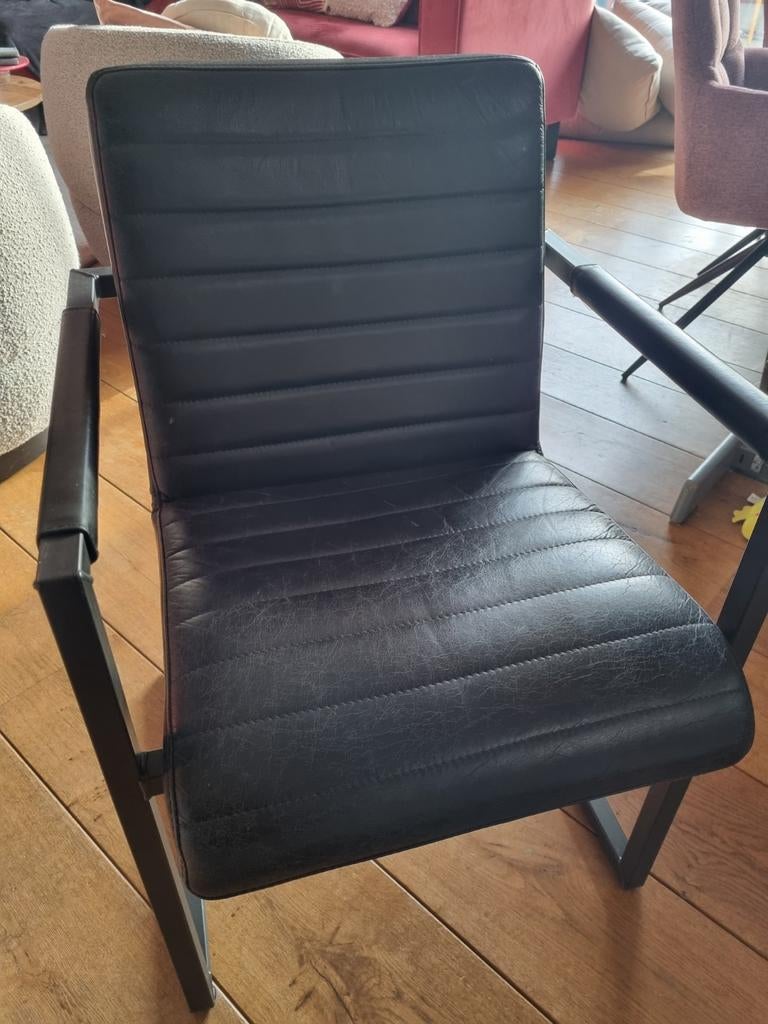Eetkamerstoel/ stoel Bas van Woood Karwei, Ophalen, Zo goed als nieuw, Zwart, Eén