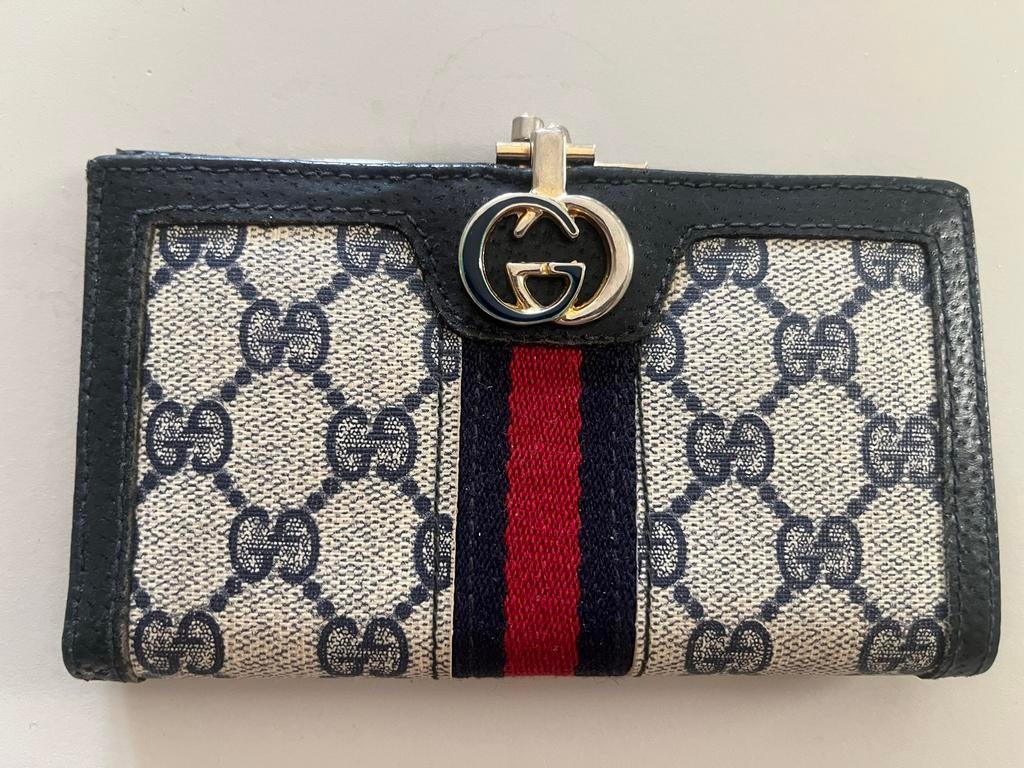 Gucci Ophidia vintage portemonnee, Overige merken, Gebruikt, Zwart, Ophalen of Verzenden