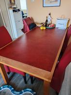 Dining table 200x100, red and wood, Ophalen