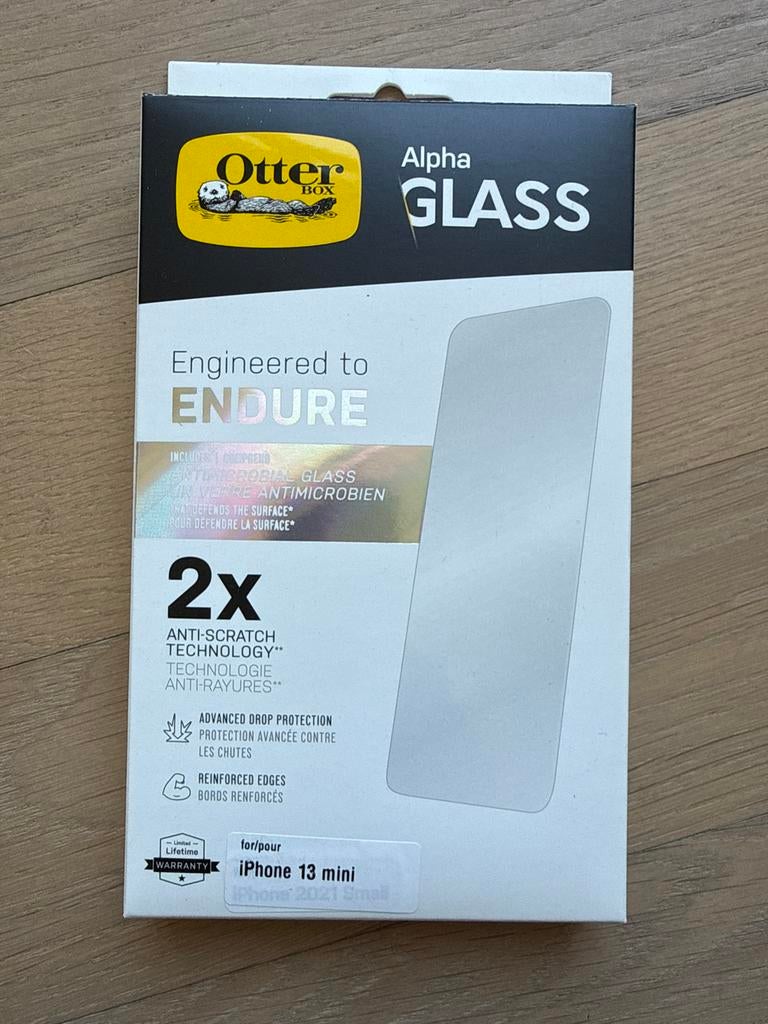 OtterBox Alpha Glass screenprotector iPhone 13 (1x nieuw), Ophalen, IPhone 13, Anti-vingerafdruk, Nieuw