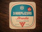 *3Hoefyzers Breda 33 : Oud : 82 x 82 mm, Ophalen of Verzenden, Gebruikt, Viltje(s), Overige merken
