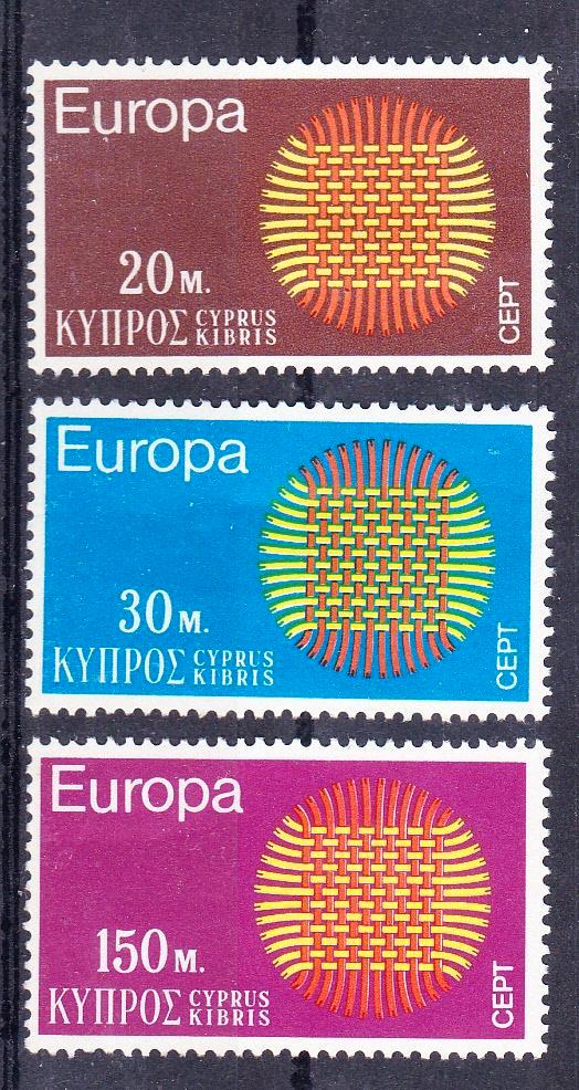Cyprus 1970 pf mi 332 - 334 europa cept, Postzegels en Munten, Postzegels | Europa | Overig, Postfris, Overige landen, Verzenden