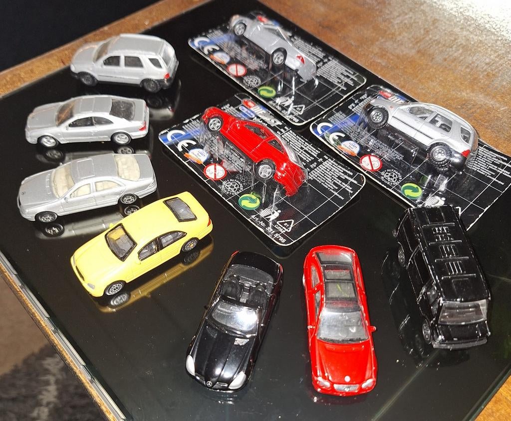 Dickie-welly - partij /10 stuks mercedes benz modellen, Hobby en Vrije tijd, Modelauto's | Overige schalen, Ophalen of Verzenden