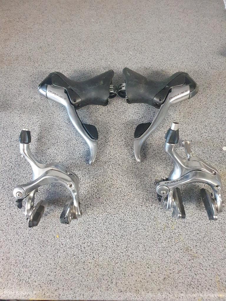 SHIMANO DURA ACE  10 SPEED SHIFTERS + REMMEN, Overige merken, Gebruikt, Aluminium, Ophalen of Verzenden