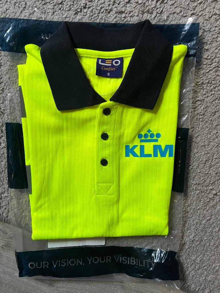 KLM yellow visible Polo t-shirt, Kleding | Heren, Klm, Verzenden, Geel, Nieuw
