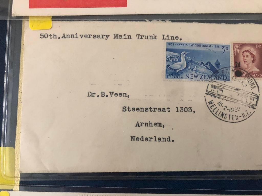 1292 NZ MAIN TRUNK LINE 1959, Ophalen of Verzenden, Briefkaart