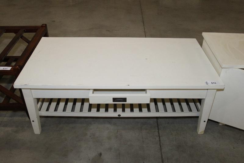 SALONTAFEL wit met LADE HARDHOUT hoge KORTING Flamant, Ophalen, Wilms, Zo goed als nieuw, Info@houseofcoco.nl