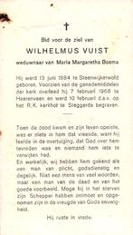 Vuist Wilhelmus Steenwijkerwold 1884-1968 Steggerda, Ophalen of Verzenden