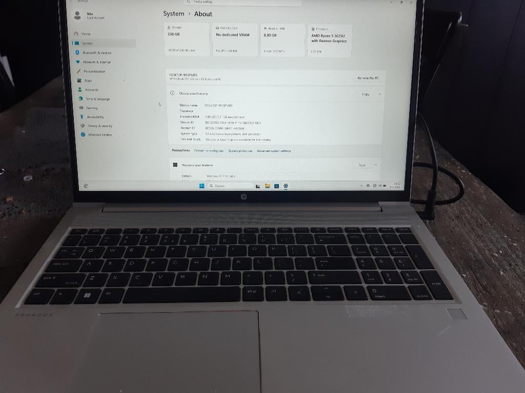 HP Probook 455 G9, Ophalen, Gebruikt, 2 tot 3 Ghz, 8 GB