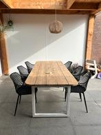 Zwarte tuinstoel / kuipstoel webbing zwart, Tuin en Terras, Tuinstoelen, Ophalen, Gebruikt, Kunststof