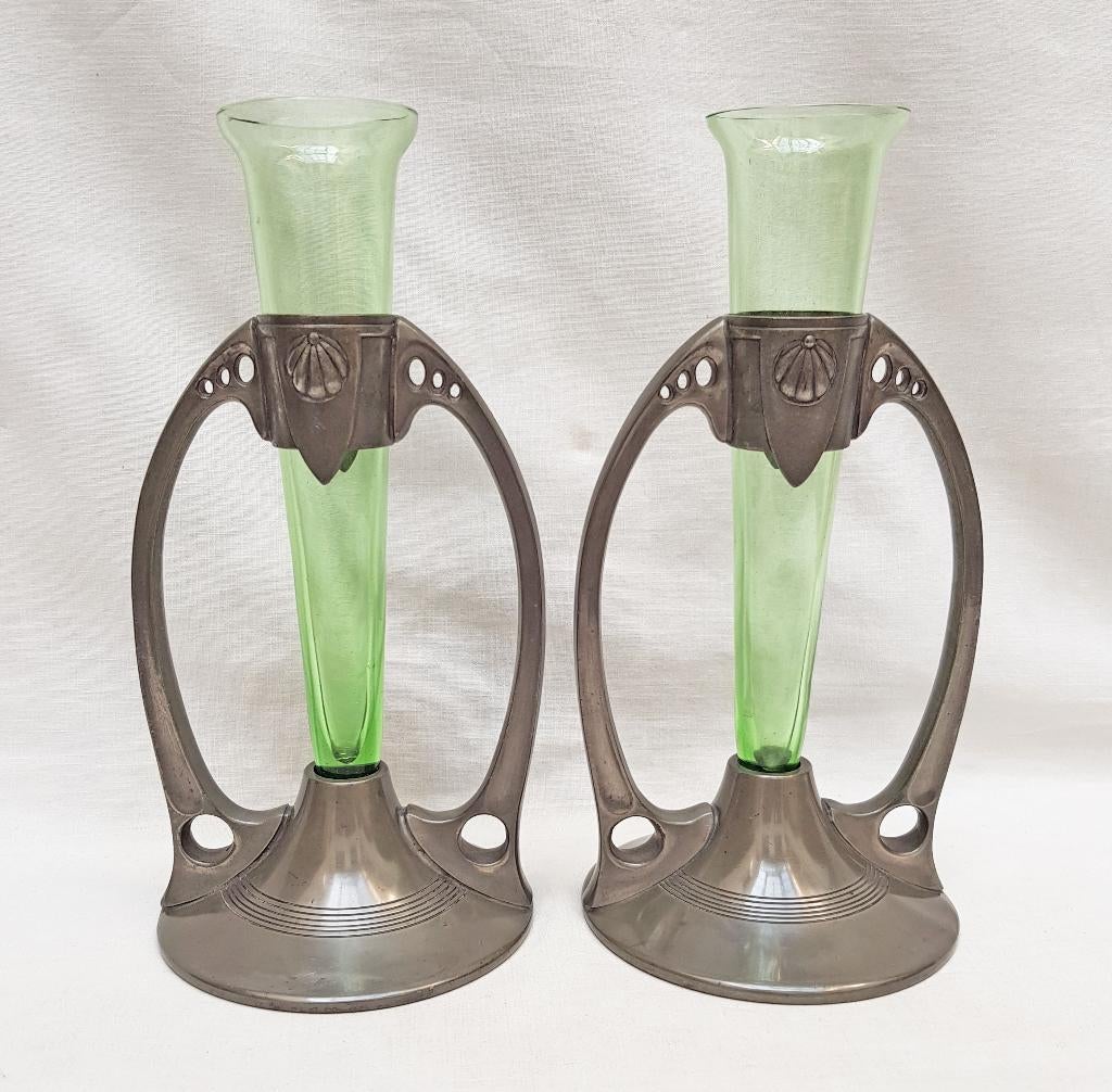 Set van 2 Art Nouveau Vazen., Antiek en Kunst, Ophalen of Verzenden