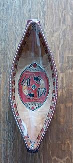 HOUTEN DECORATIEVE AFRIKAANSE SCHAAL MET TRIBALE MOTIEVEN 50, Antiek en Kunst, Ophalen of Verzenden