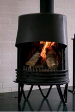 Gietijzeren Houtkachel allesbrander kolenkachel, Ophalen, Houtkachel, Zo goed als nieuw, Vrijstaand