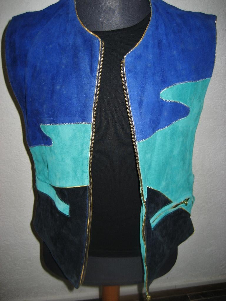 Exclusieve BODY WARMER Suéde maat 36 eenmalig ontwerp, Kleding | Dames, Bodywarmers, Ophalen of Verzenden, Zo goed als nieuw, Maat 36 (S)