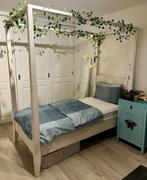 Prachtig Aziatisch Hemelbed, Ophalen, Aziatisch, Eenpersoons, Wit