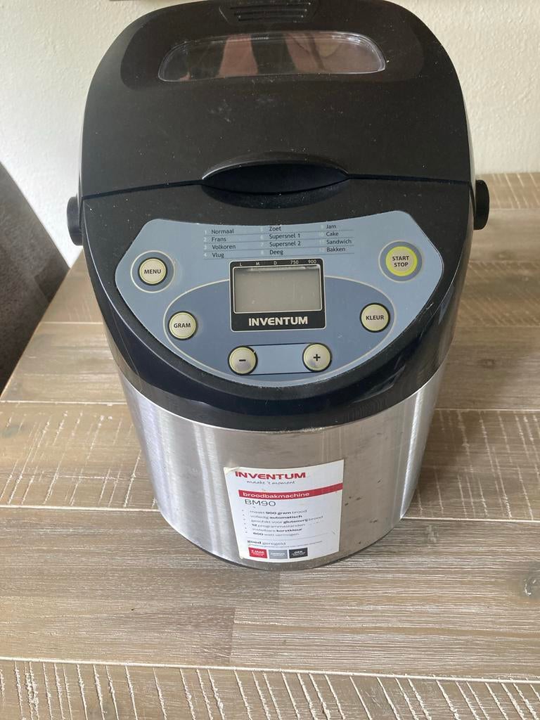 Inventum Broodbakmachine BM90 - Zo goed als nieuw, Witgoed en Apparatuur, Broodbakmachines, Met timer, 800 tot 1200 gram deeg