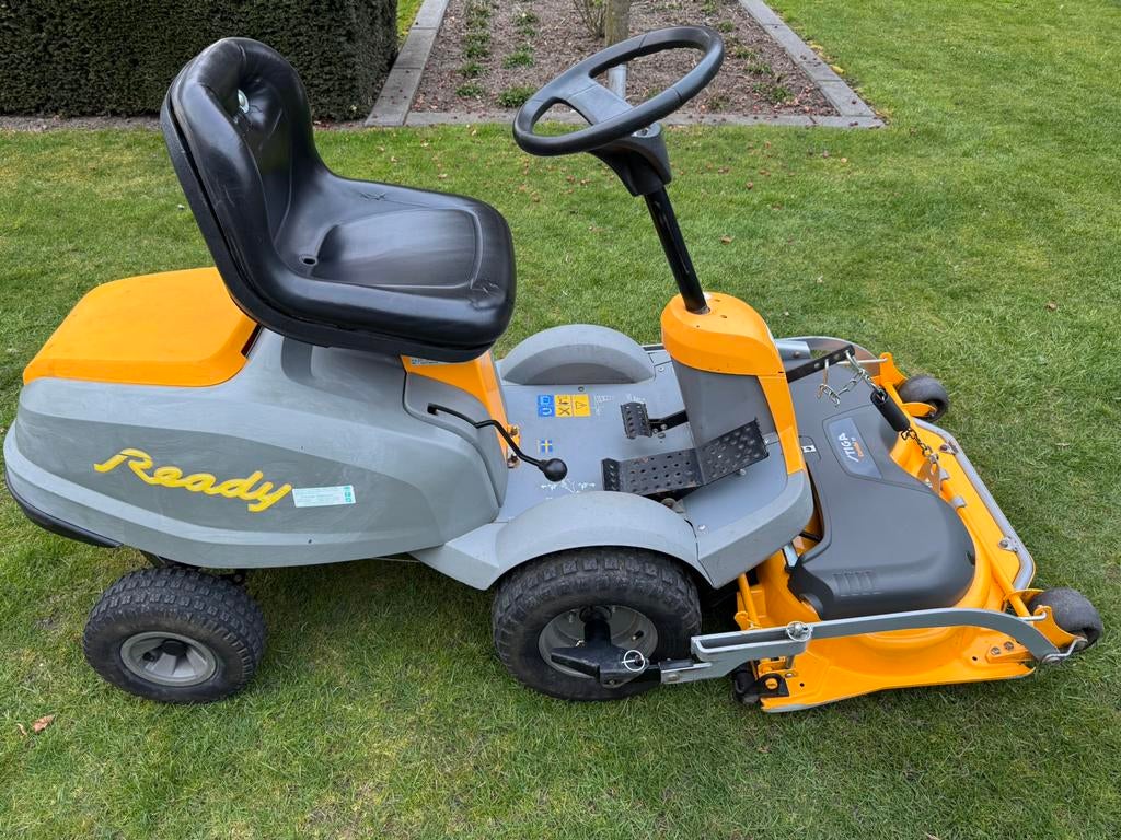 STIGA VILLA READY/ 85 CM COMBI MAAIDEK ZITMAAIER, Tuin en Terras, Grasmaaiers, Gebruikt, Benzine-grasmaaier, 50 cm of meer, Cirkelmaaier