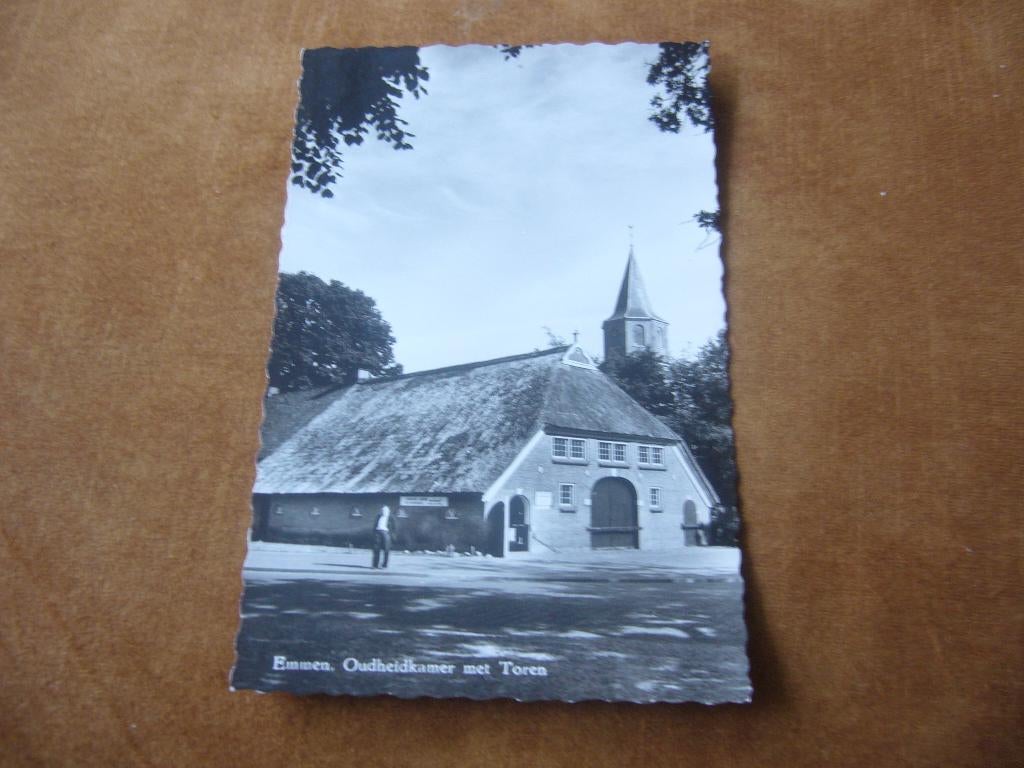 EMMEN  =  OUDHEIDSKAMER MET TOREN, Ophalen of Verzenden, 1940 tot 1960, Gelopen, Drenthe
