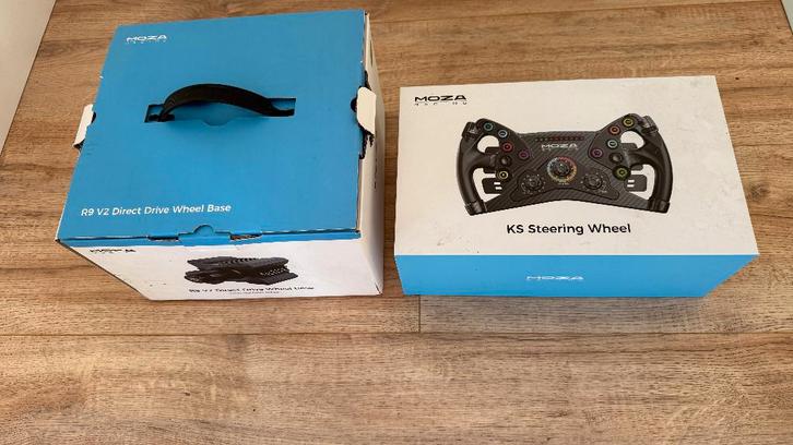 Moza R9 Wheelbase + Stuur, Computers en Software, Joysticks, Gebruikt, Ophalen
