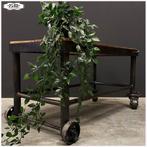 Oud industrieel karretje Tafeltje Salontafeltje Bijzettafel, Minder dan 50 cm, Gebruikt, Minder dan 50 cm, Nb