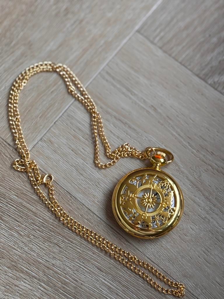 Zakhorloge goudkleurig, Ophalen of Verzenden, Overige materialen, Overige typen