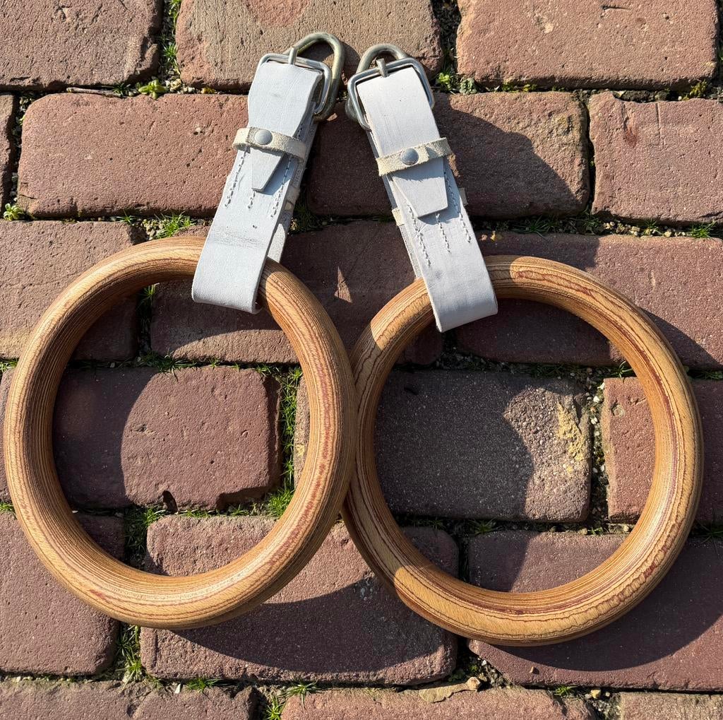 Vintage turnringen met riempje, Ophalen of Verzenden, Gebruikt, Klimsport-accessoire