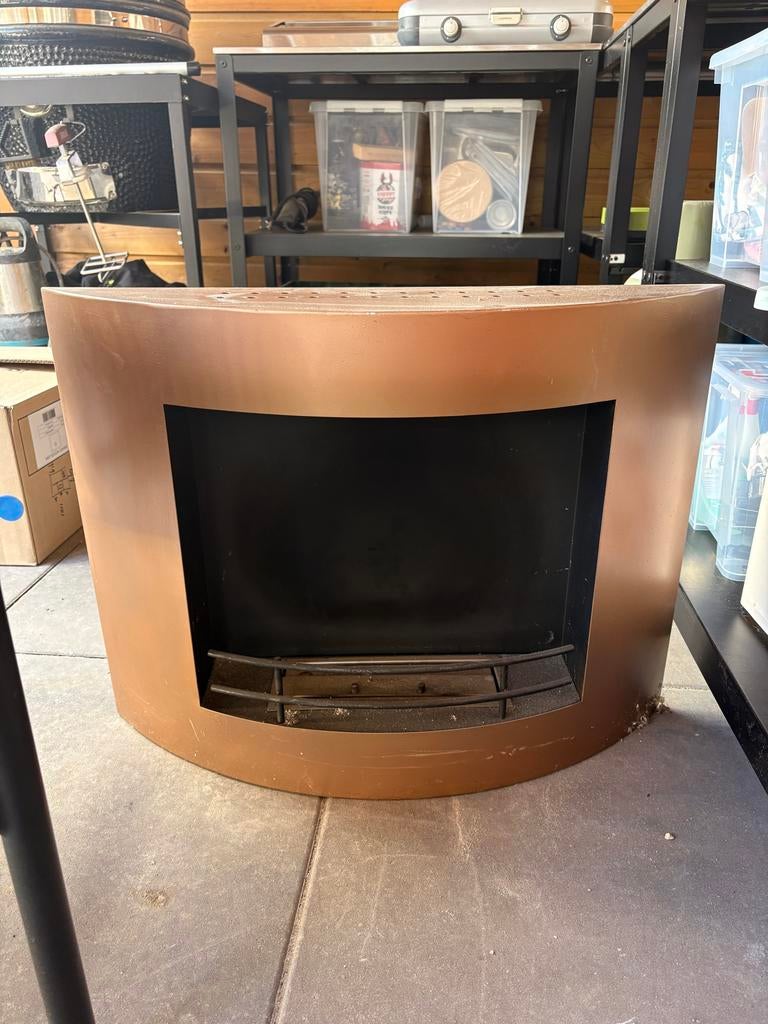 Koperkleurige Bio Ethanol Haard - Wandmodel, Ophalen, Gebruikt, Hangende haard, Overige soorten