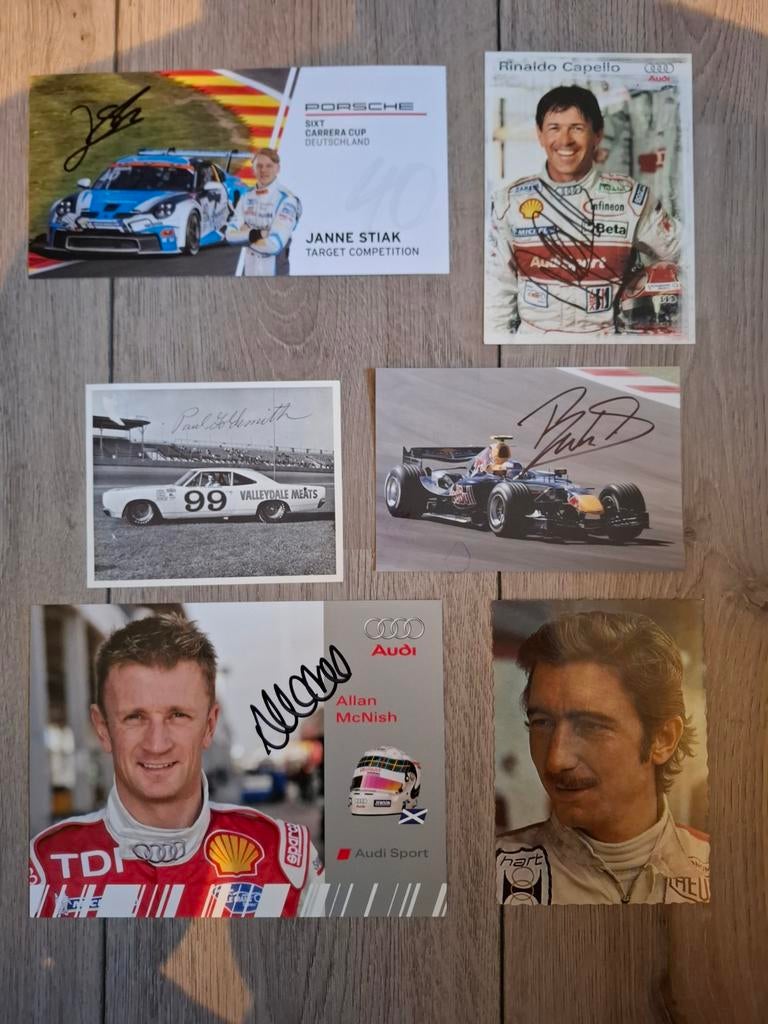 Verzameling gesigneerde foto's / kaarten autosport, Ophalen of Verzenden, Zo goed als nieuw, Formule 1